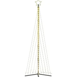 vidaXL - LED-kerstboom met spikes 495 LEDs 123x300,5 cm - Warmwit - Koper, ijzer Best