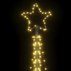 vidaXL - LED-kerstboom met spikes 495 LEDs 123x300,5 cm - Warmwit - Koper, ijzer Best