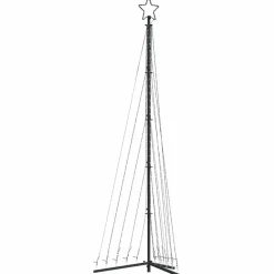 vidaXL - LED-kerstboom met spikes 495 LEDs 123x300,5 cm - Warmwit - Koper, ijzer Best