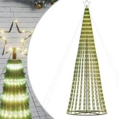 vidaXL - LED-kerstboom met spikes 688 LEDs 100x300 cm - Warmwit - Koper, ijzer New