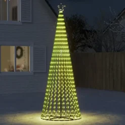 vidaXL - LED-kerstboom met spikes 688 LEDs 100x300 cm - Warmwit - Koper, ijzer New
