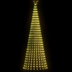 vidaXL - LED-kerstboom met spikes 688 LEDs 100x300 cm - Warmwit - Koper, ijzer New