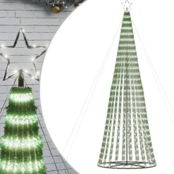 vidaXL - LED-kerstboom met spikes 688 LEDs 100x300 cm - Koudwit - Koper, ijzer Outlet