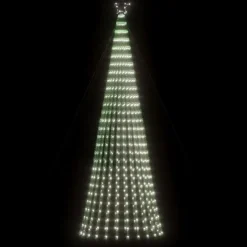 vidaXL - LED-kerstboom met spikes 688 LEDs 100x300 cm - Koudwit - Koper, ijzer Outlet