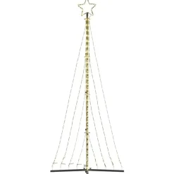 vidaXL - LED-kerstboom met spikes 447 LEDs 106x250 cm - Warmwit - Koper, ijzer Sale