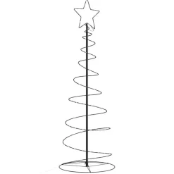 vidaXL - LED-kerstboom met 100 LED's 150x50 cm - Zwart - Metaal Discount