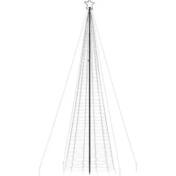 vidaXL - LED-kerstboom met spikes 1534 LEDs 166,5x500 cm - Warmwit - Koper Discount