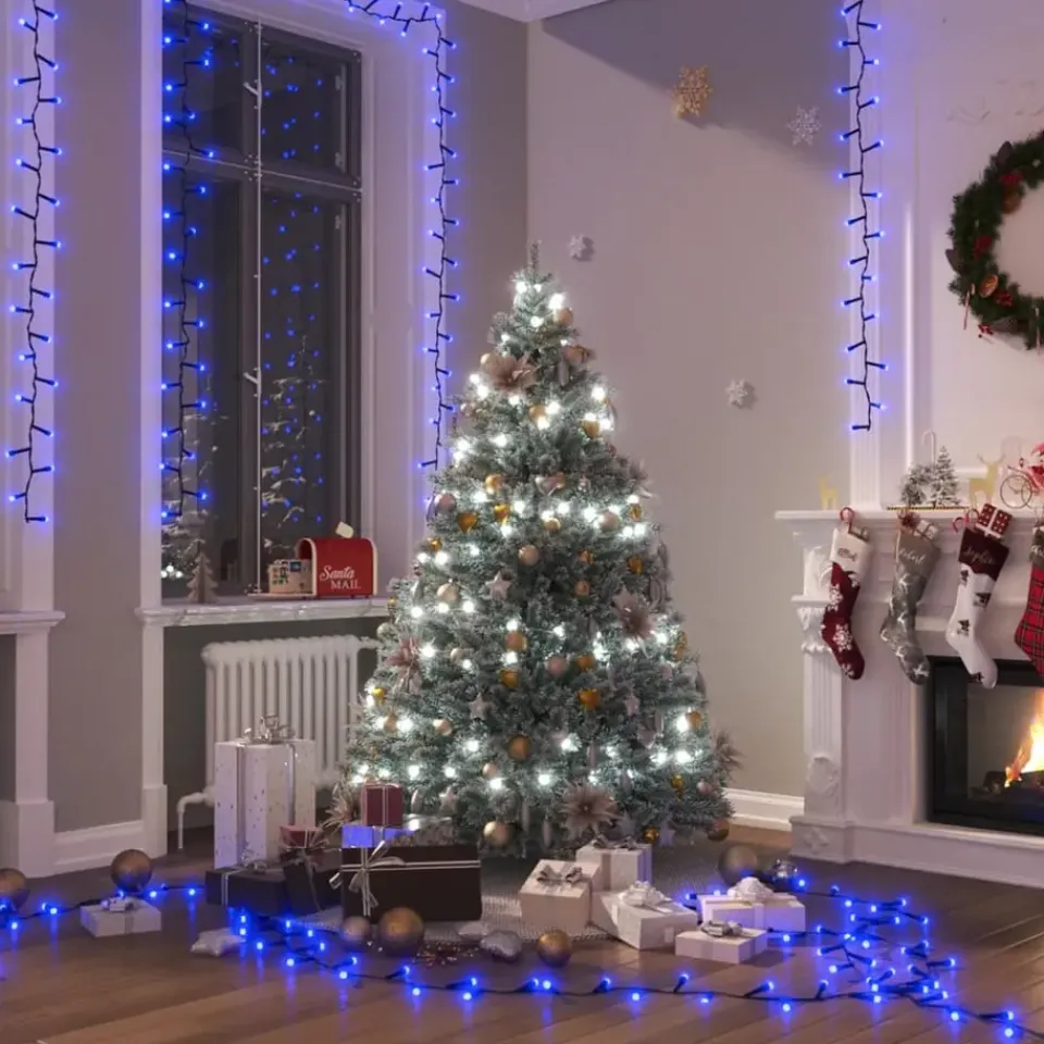 vidaXL - Led-slinger - Blue and dark green - 25 m Online