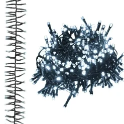 vidaXL - Led-slinger - Cold white and dark green - 11 m Best