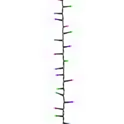 vidaXL - Led-slinger - Pastel multicolour and dark green - 25 m Online