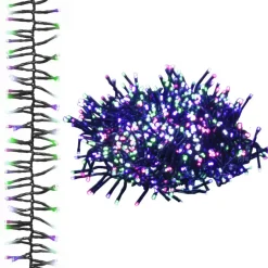 vidaXL - Led-slinger - Pastel multicolour and dark green - 11 m Best