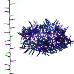 vidaXL - Led-slinger - Pastel multicolour and dark green - 45 m