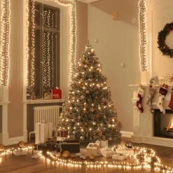 vidaXL - Led-slinger - Warmwit en donkergroen New