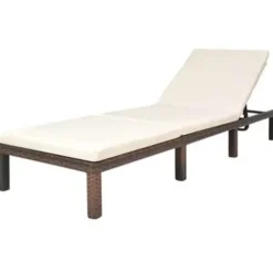 vidaXL - Ligbed - Bruin - Poly rattan Outlet