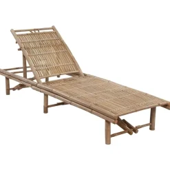 vidaXL - Ligbed - Crème - Bamboe