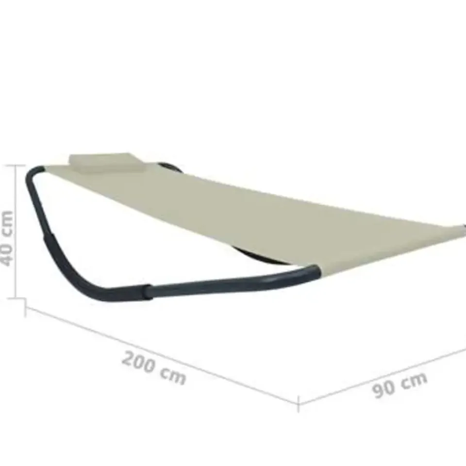 vidaXL - Ligbed - Crème - Stof New