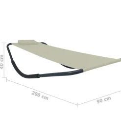 vidaXL - Ligbed - Crème - Stof New