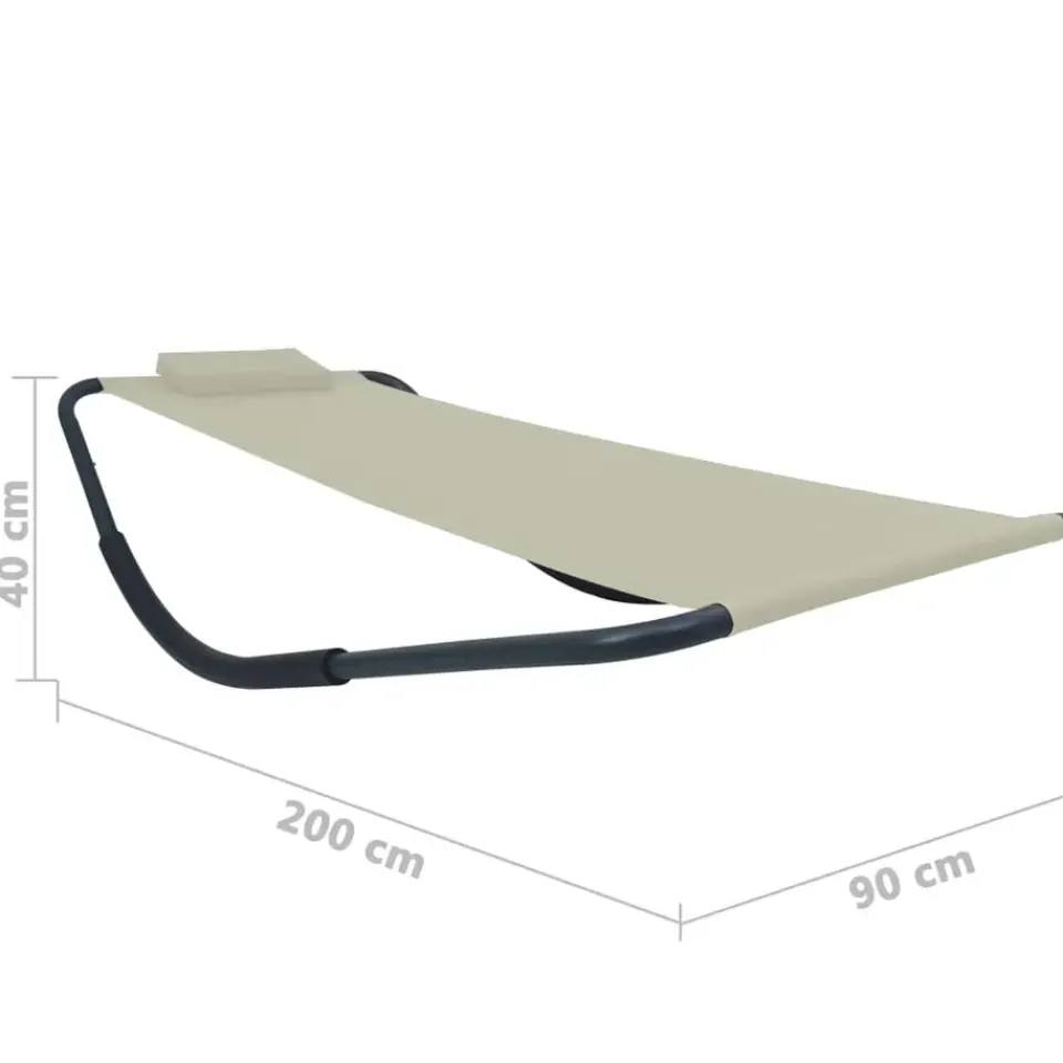 vidaXL - Ligbed - Crème - Stof New