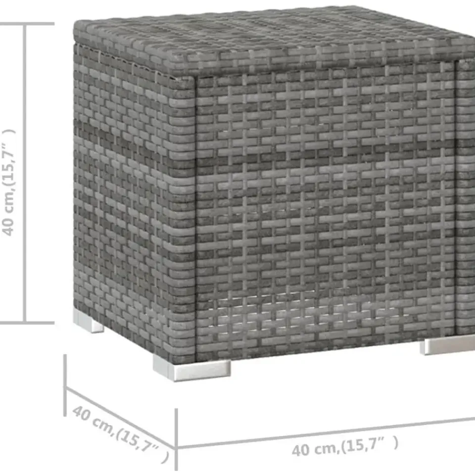 vidaXL - Ligbed - Grijs - Poly rattan Sale