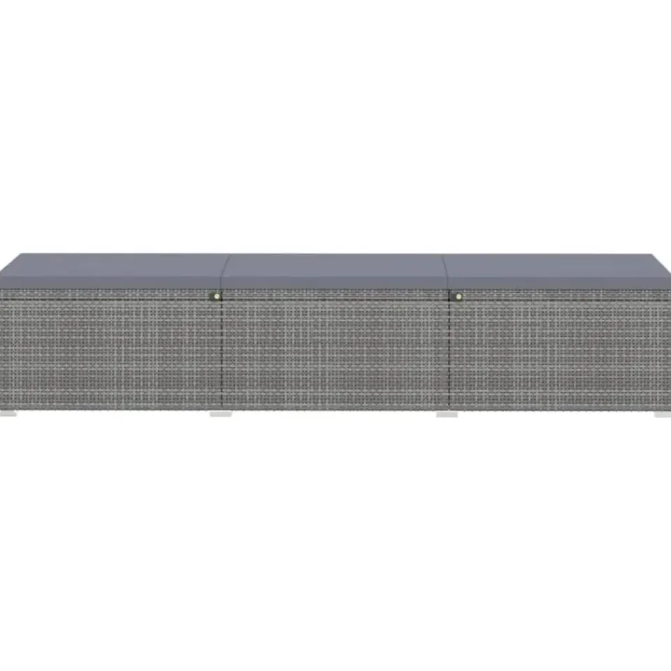 vidaXL - Ligbed - Grijs - Poly rattan Sale