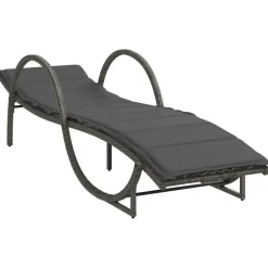 vidaXL - Ligbed - Grijs - Poly rattan Outlet