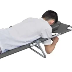 vidaXL - Ligbed - Grijs - Stof Discount