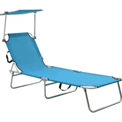 vidaXL - Ligbed - Turquoise - Stof New