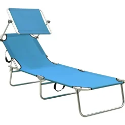 vidaXL - Ligbed - Turquoise - Stof New