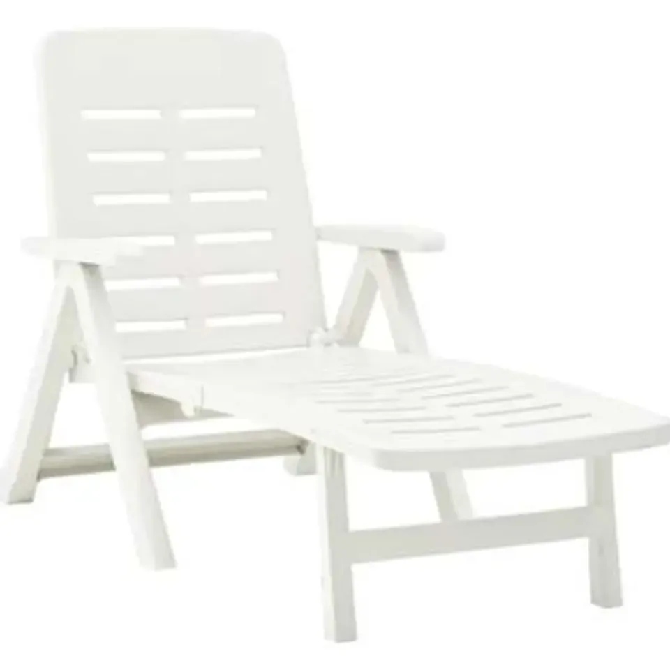 vidaXL - Ligbed - Wit - Kunststof Sale