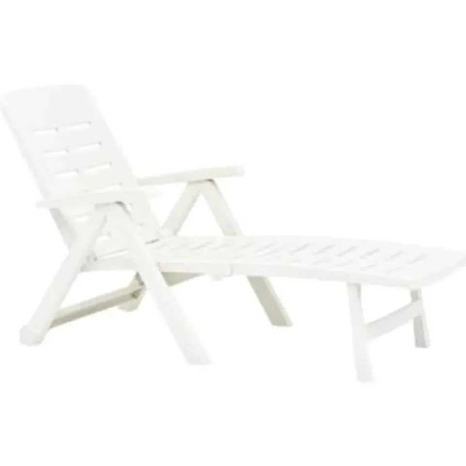 vidaXL - Ligbed - Wit - Kunststof Sale