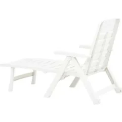 vidaXL - Ligbed - Wit - Kunststof Sale