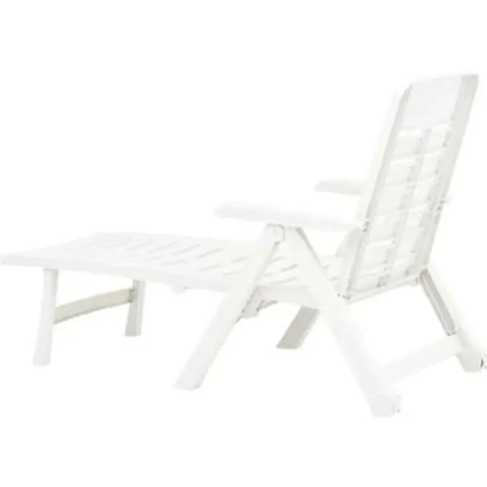 vidaXL - Ligbed - Wit - Kunststof Sale