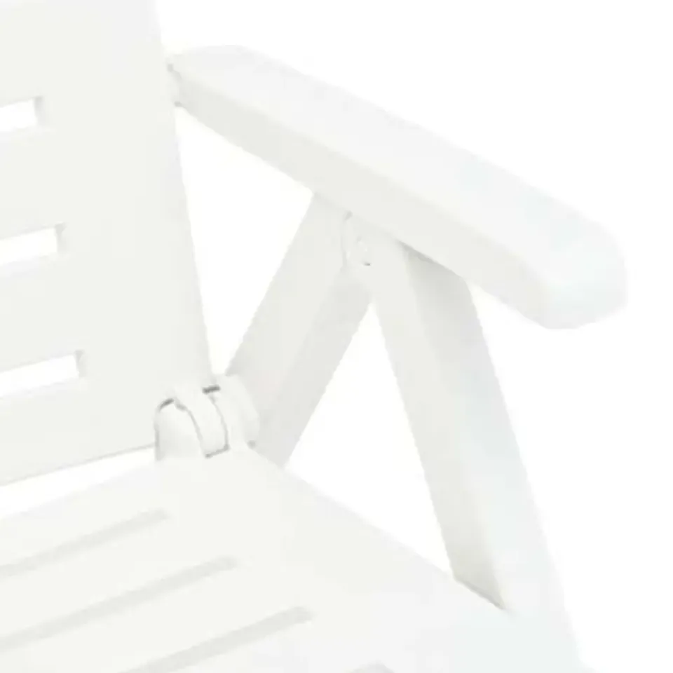 vidaXL - Ligbed - Wit - Kunststof Sale