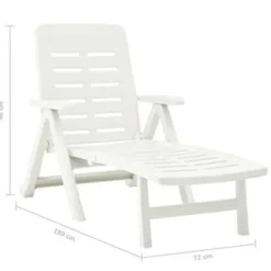 vidaXL - Ligbed - Wit - Kunststof Sale