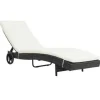 vidaXL - Ligbed - Zwart - Poly rattan Clearance
