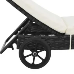 vidaXL - Ligbed - Zwart - Poly rattan Clearance