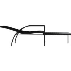 vidaXL - Ligbed - Zwart - Poly rattan Best