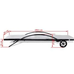 vidaXL - Ligbed - Zwart - Poly rattan Clearance