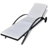 vidaXL - Ligbed - Zwart - Poly rattan Discount