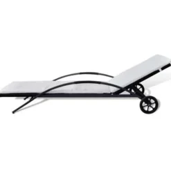 vidaXL - Ligbed - Zwart - Poly rattan Discount