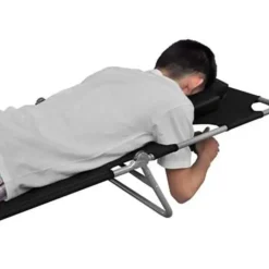 vidaXL - Ligstoel - Zwart - Stof Discount