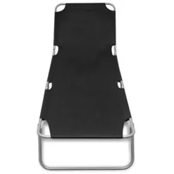 vidaXL - Ligstoel - Zwart - Stof Outlet