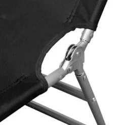 vidaXL - Ligstoel - Zwart - Stof Outlet