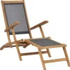vidaXL - Ligstoel - Zwart - Hout Clearance