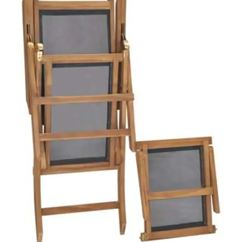 vidaXL - Ligstoel - Zwart - Hout Clearance