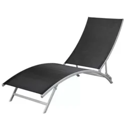vidaXL - Ligstoelen - Zwart - Stof New
