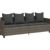 vidaXL - loungebank - Grijs - Poly rattan Best