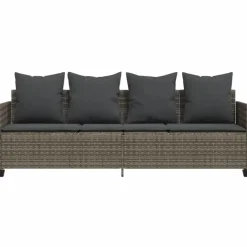 vidaXL - loungebank - Grijs - Poly rattan Best