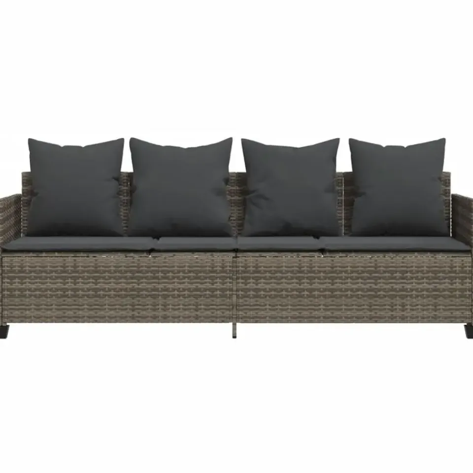 vidaXL - loungebank - Grijs - Poly rattan Best