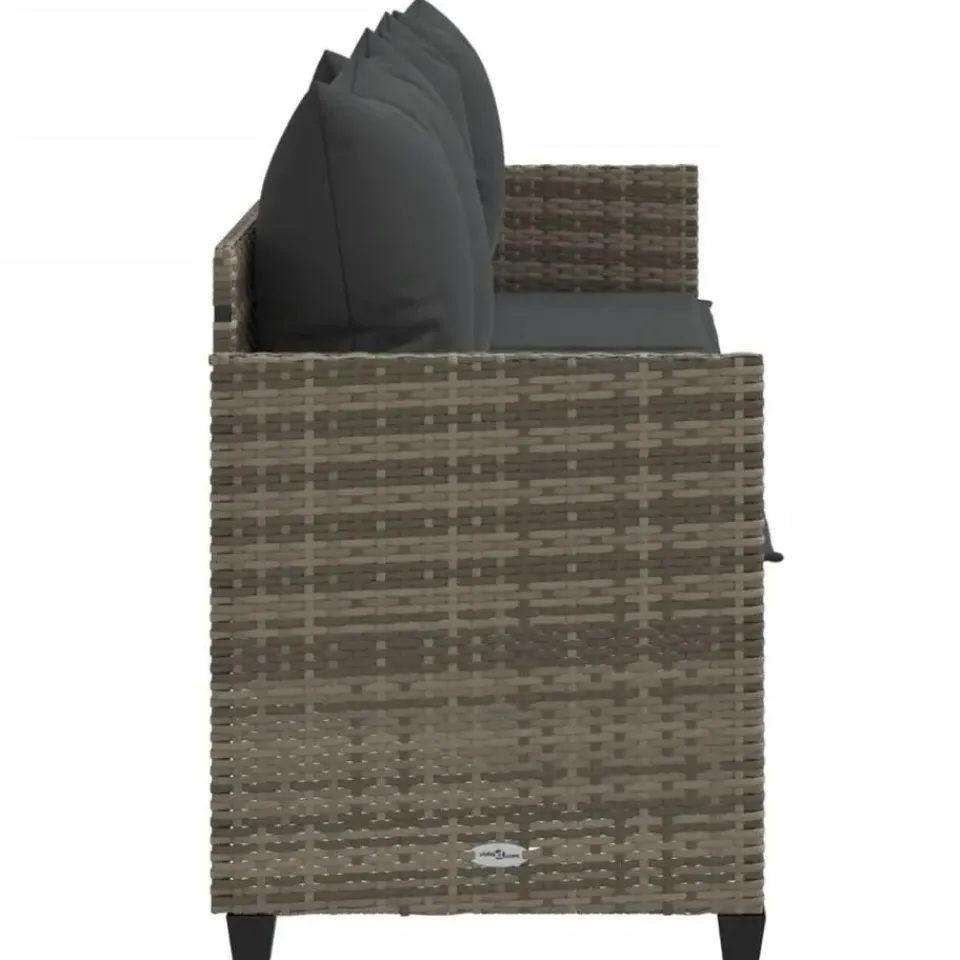 vidaXL - loungebank - Grijs - Poly rattan Best